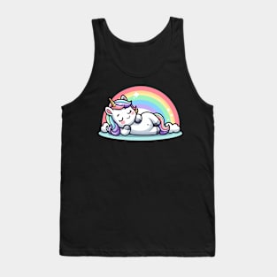 Cute Sleeping Unicorn Tank Top